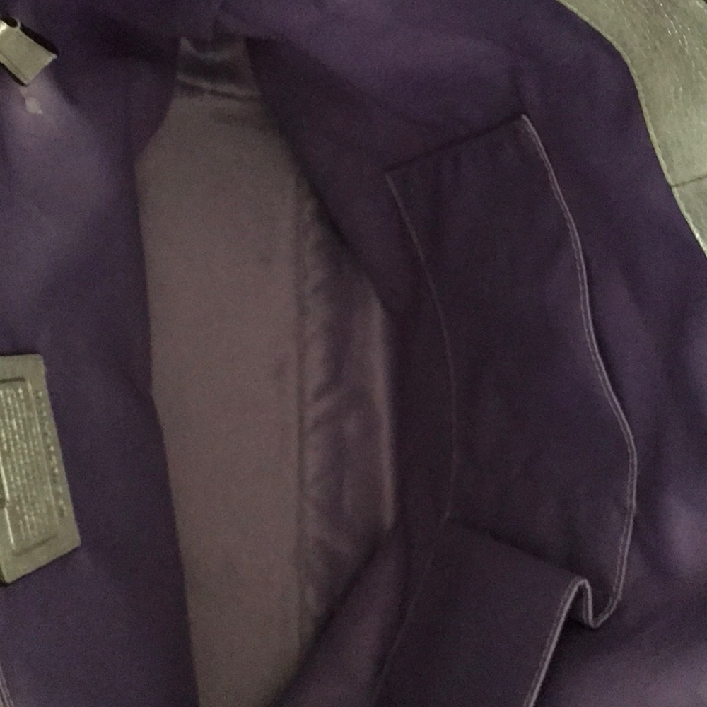 Coach Perry Lilac Julia Op Art Sateen Tote - Picture 3 of 11